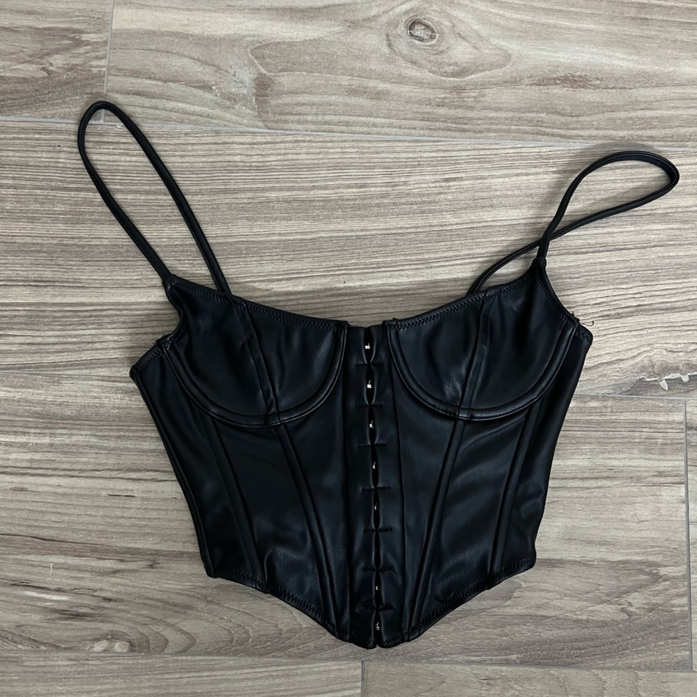 White Fox Boutique Leather Corset